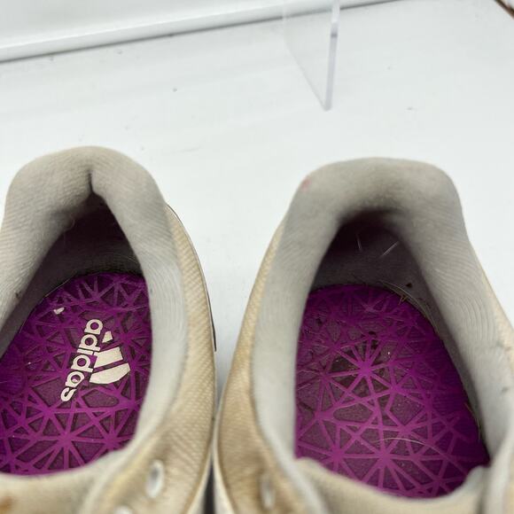 Adidas Shoes Womens Size 8.5 AdiPower Golf Spikes White Purple Ladies - Picture 6 of 8